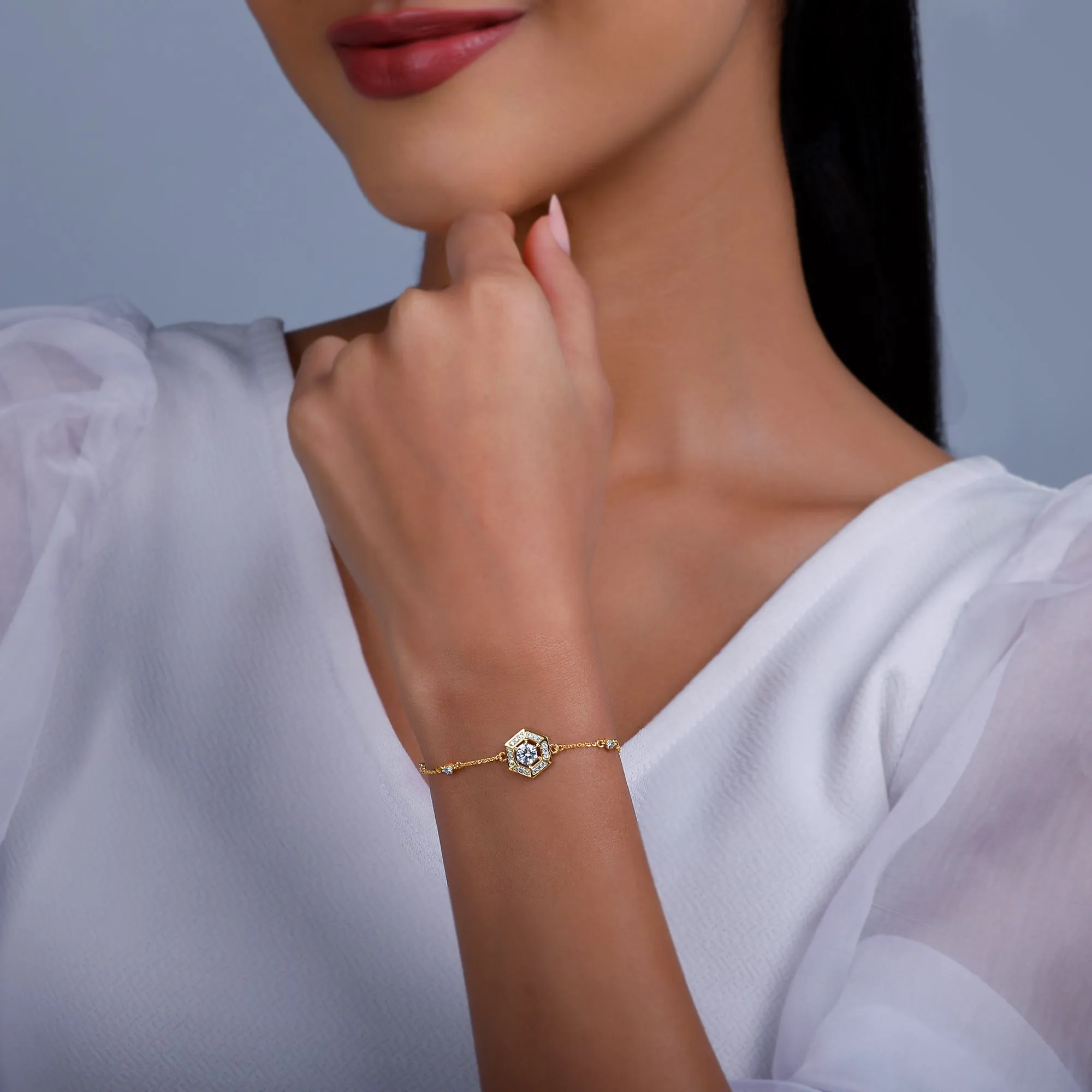 Gold Lithos Diamond Bracelet Giva