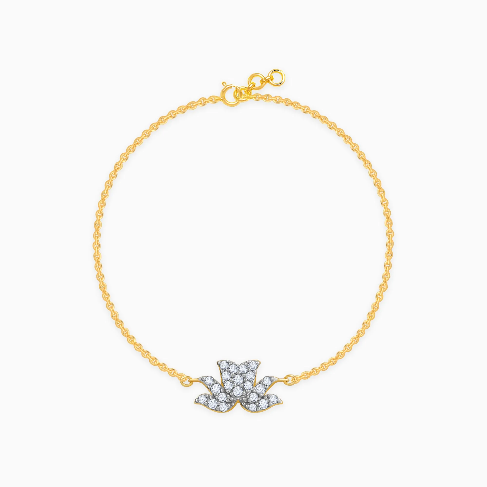 Gold Lotus Glow Diamond Bracelet Giva