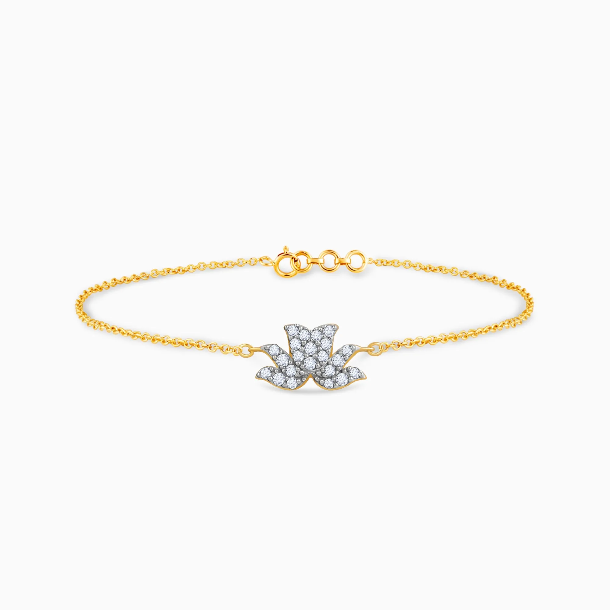 Gold Lotus Glow Diamond Bracelet Giva