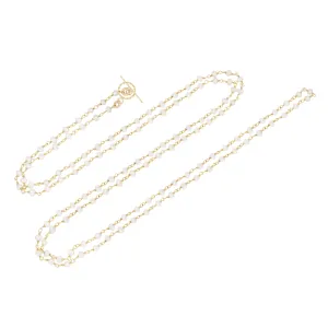 Gold Plated Necklace w. Pearls