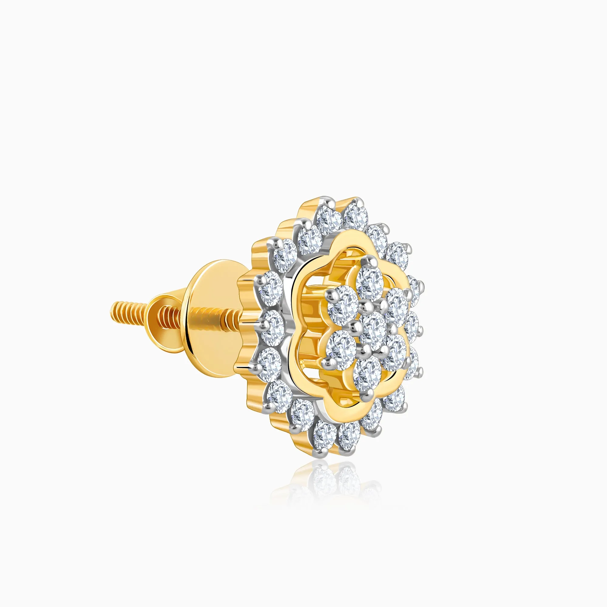Gold Spring Diamond Studs Giva