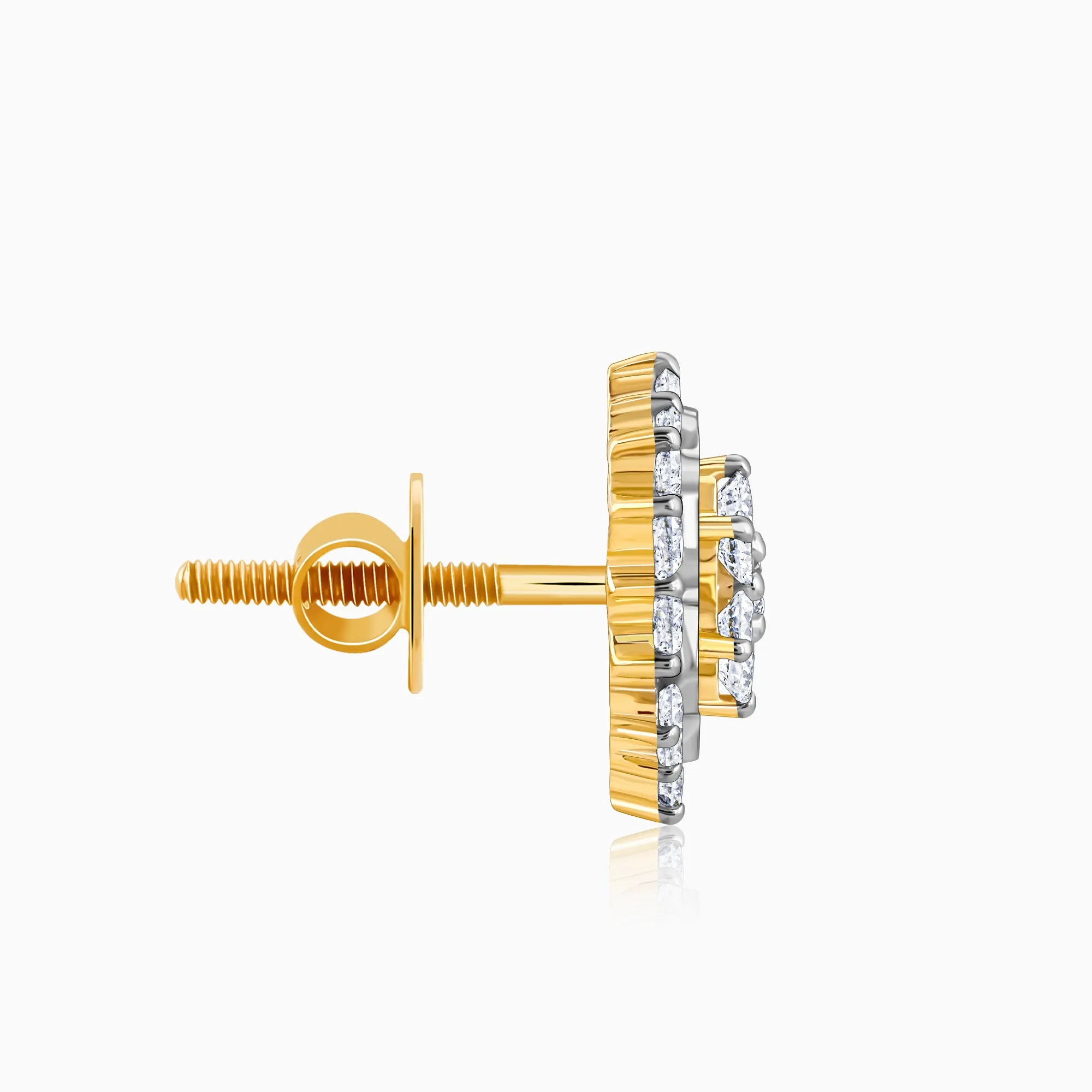 Gold Spring Diamond Studs Giva