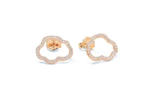 Golden Cloud 18K Rosegold Studs w. Diamonds