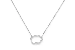 Golden Cloud 18K Whitegold Necklace w. Diamonds