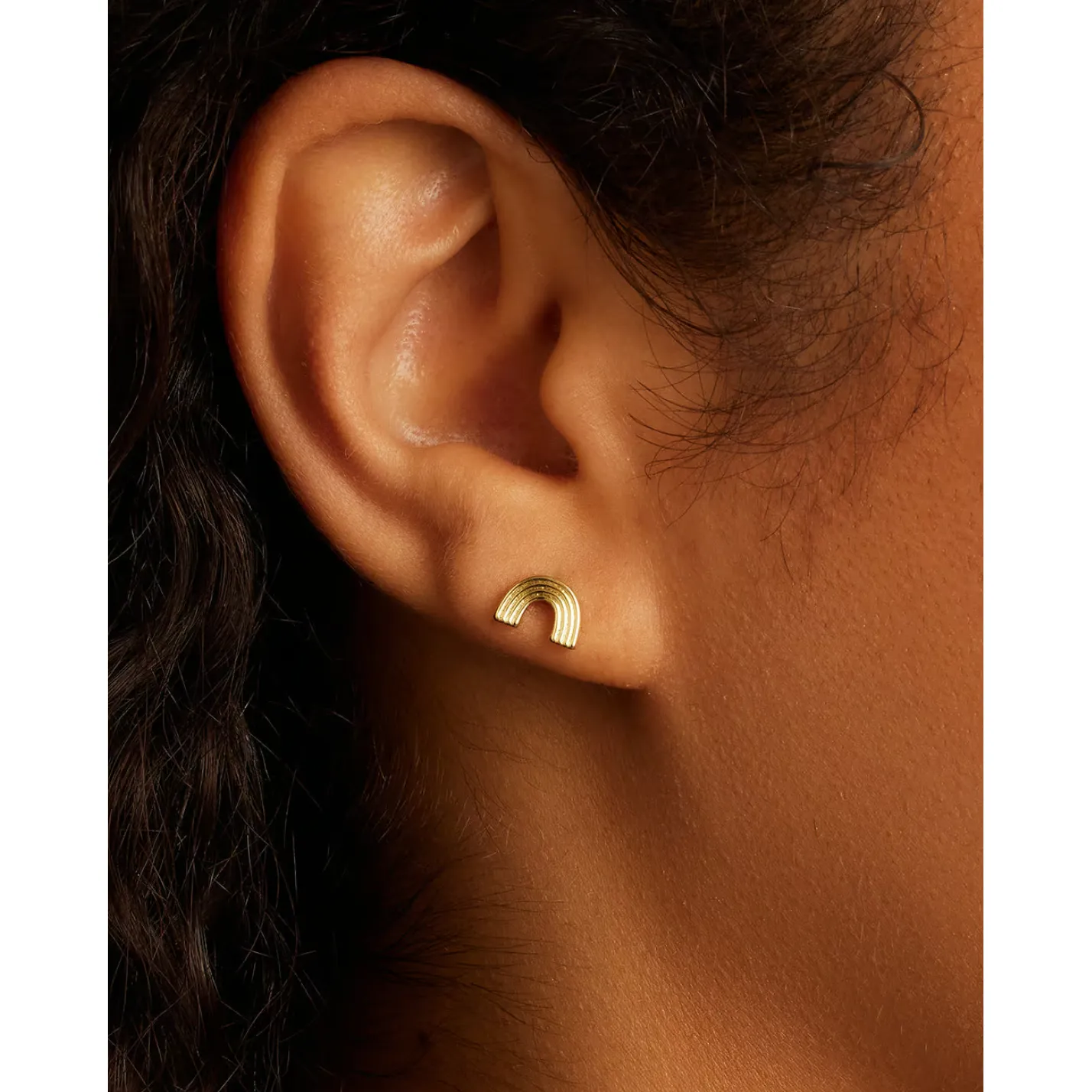 Gorjana Gold Retro Rainbow Studs