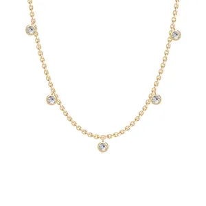 Grace Gold Plated Necklace w. Zirconia