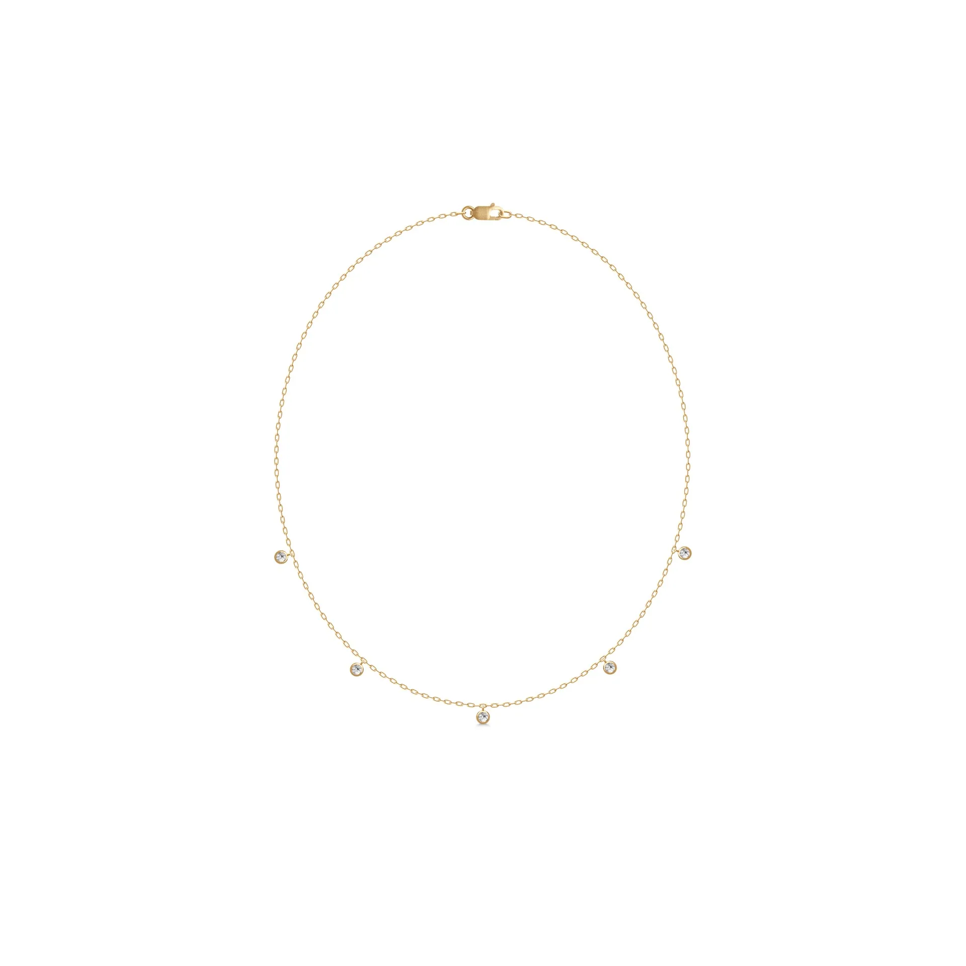 Grace Gold Plated Necklace w. Zirconia