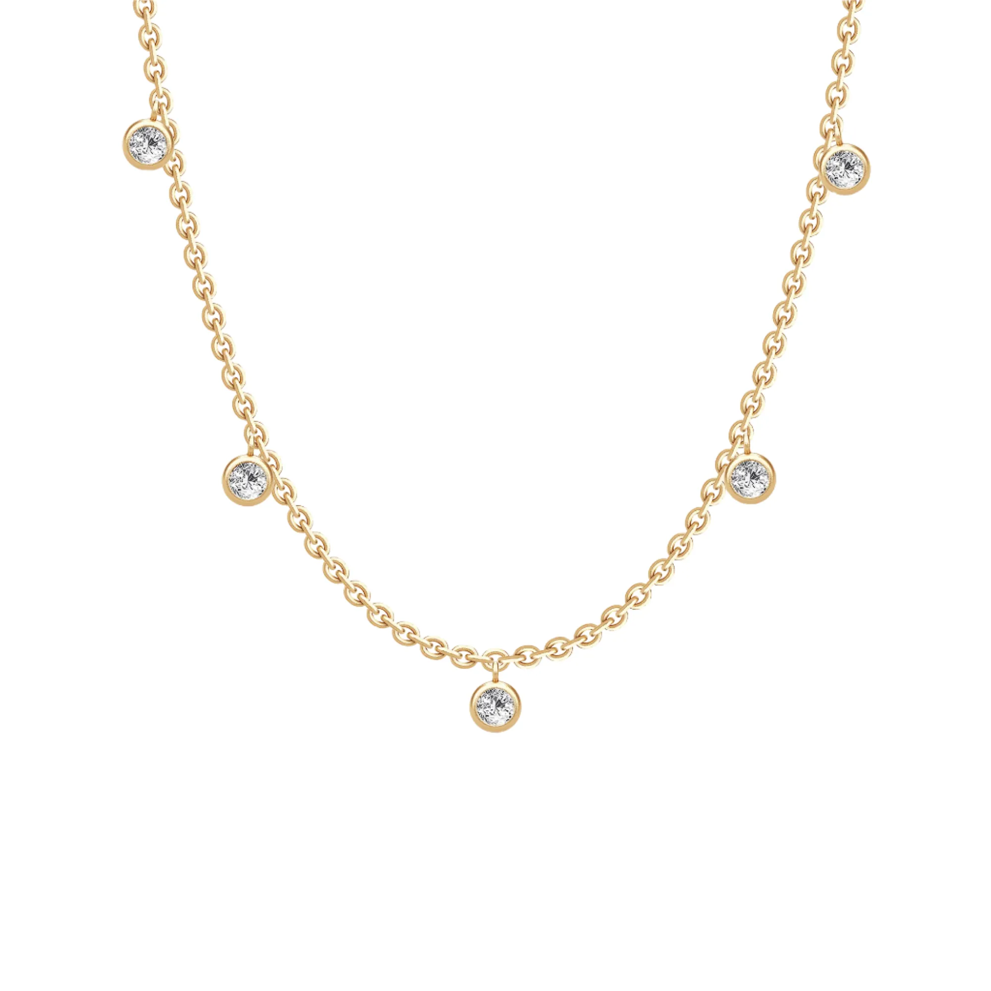 Grace Gold Plated Necklace w. Zirconia