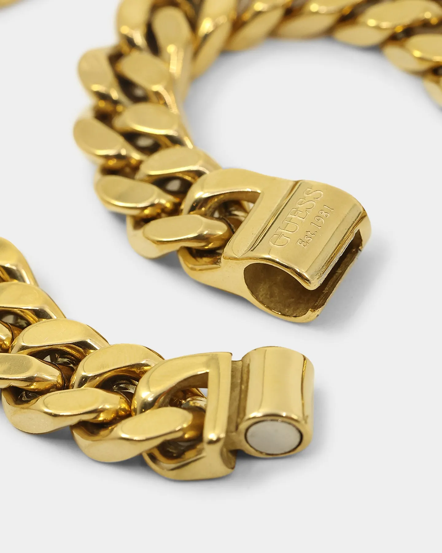 Guess Mainline 11mm 4DC Curb Chain Gold