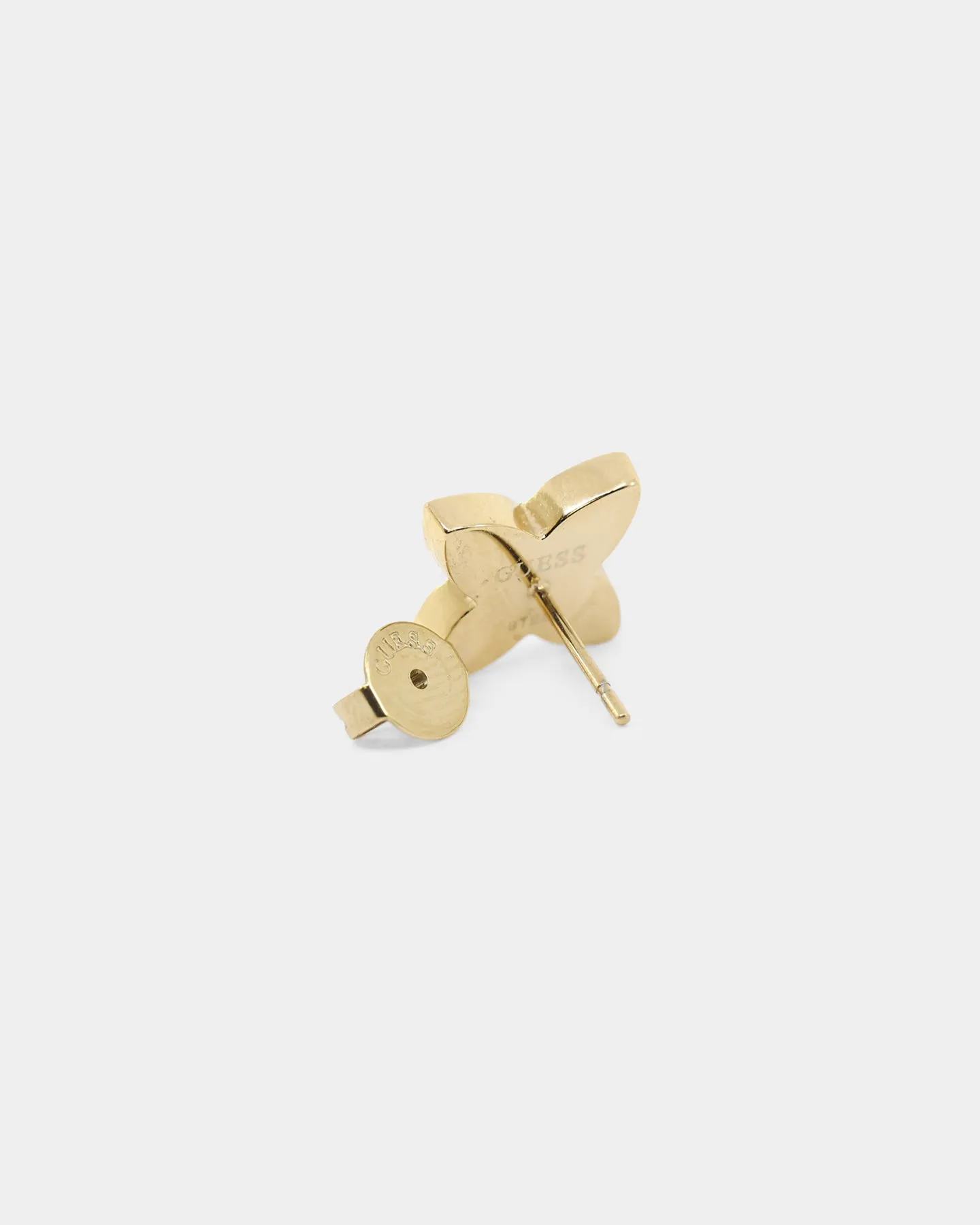 Guess Mainline Flower Party 12mm CZ Studs Earrings Gold