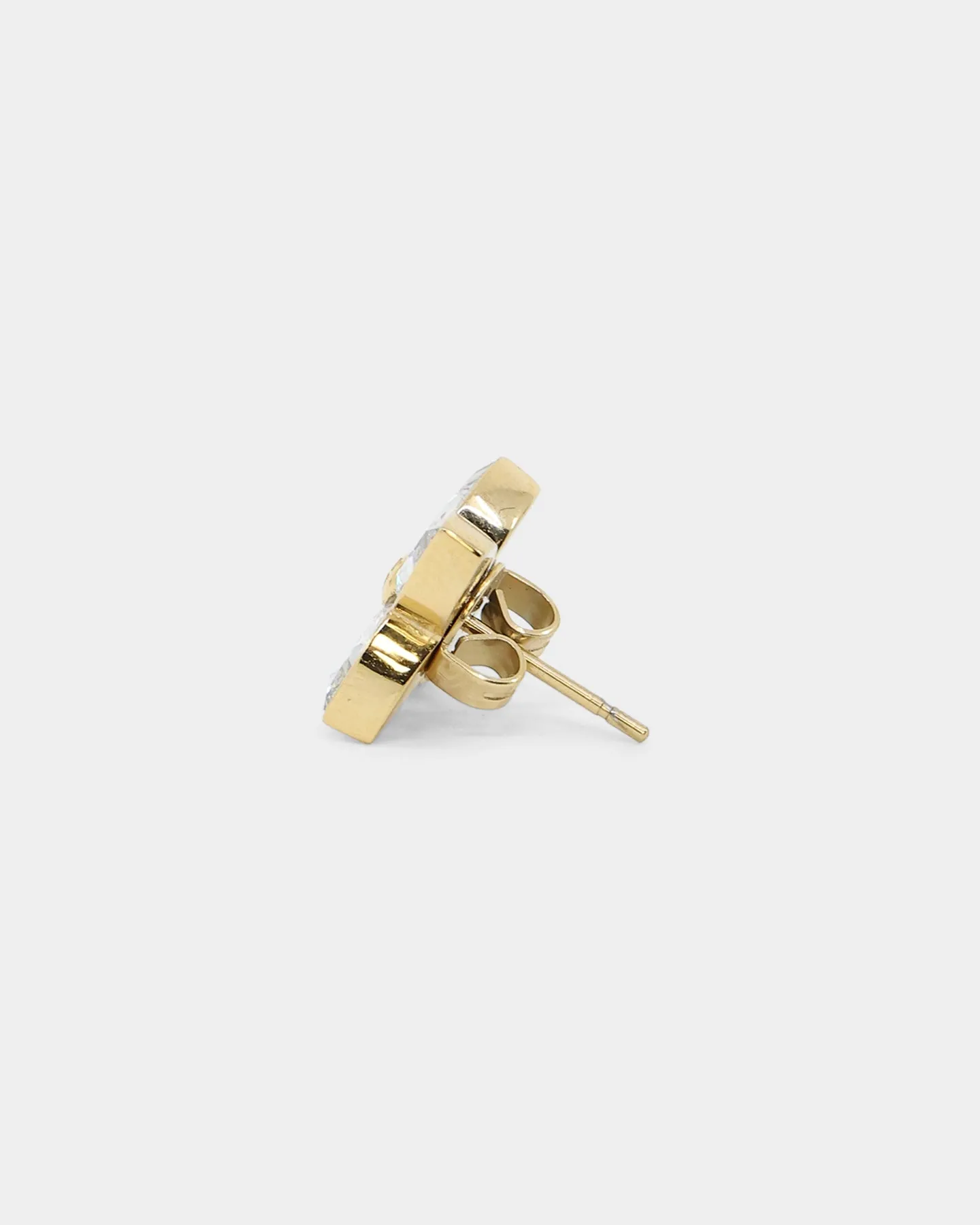 Guess Mainline Flower Party 12mm CZ Studs Earrings Gold