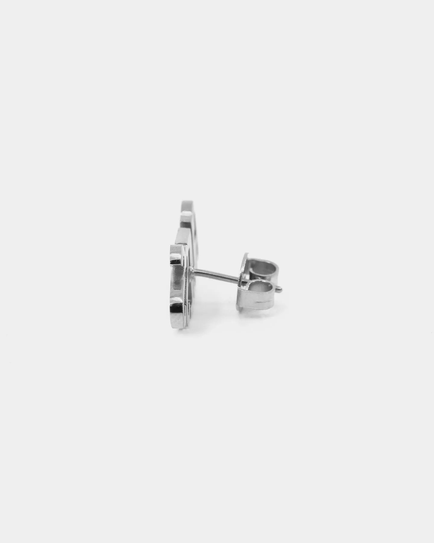 Guess Mainline Women's Guess Script Stud Earrings Silver