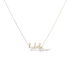 Habibi 18K Gold or Whitegold Necklace w. Diamond