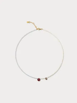 Half Full Garnet Necklace