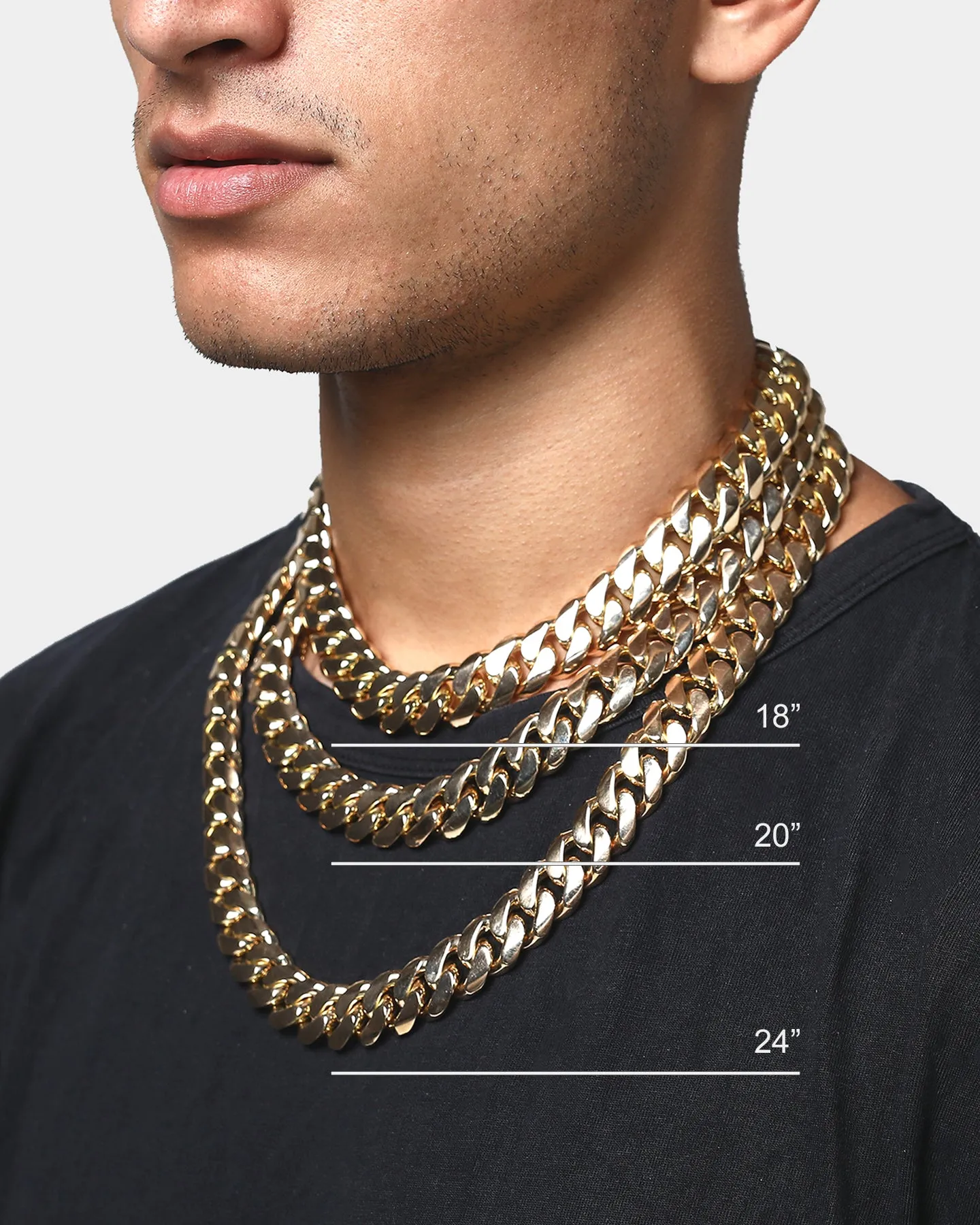 HOUSE OF AURIC 18MM CUBAN LINK 24" CHAIN 10K GOLD