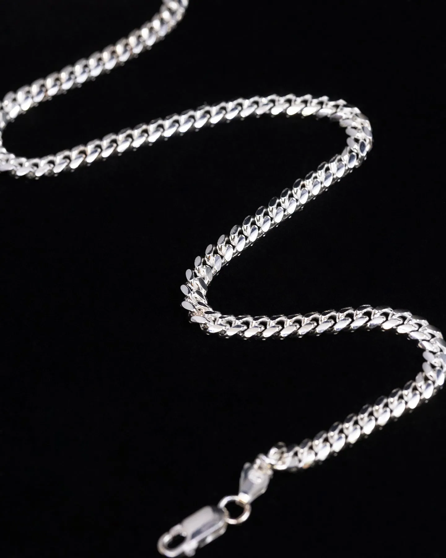 House Of Auric 4mm Cuban Link Chain Sterling Silver