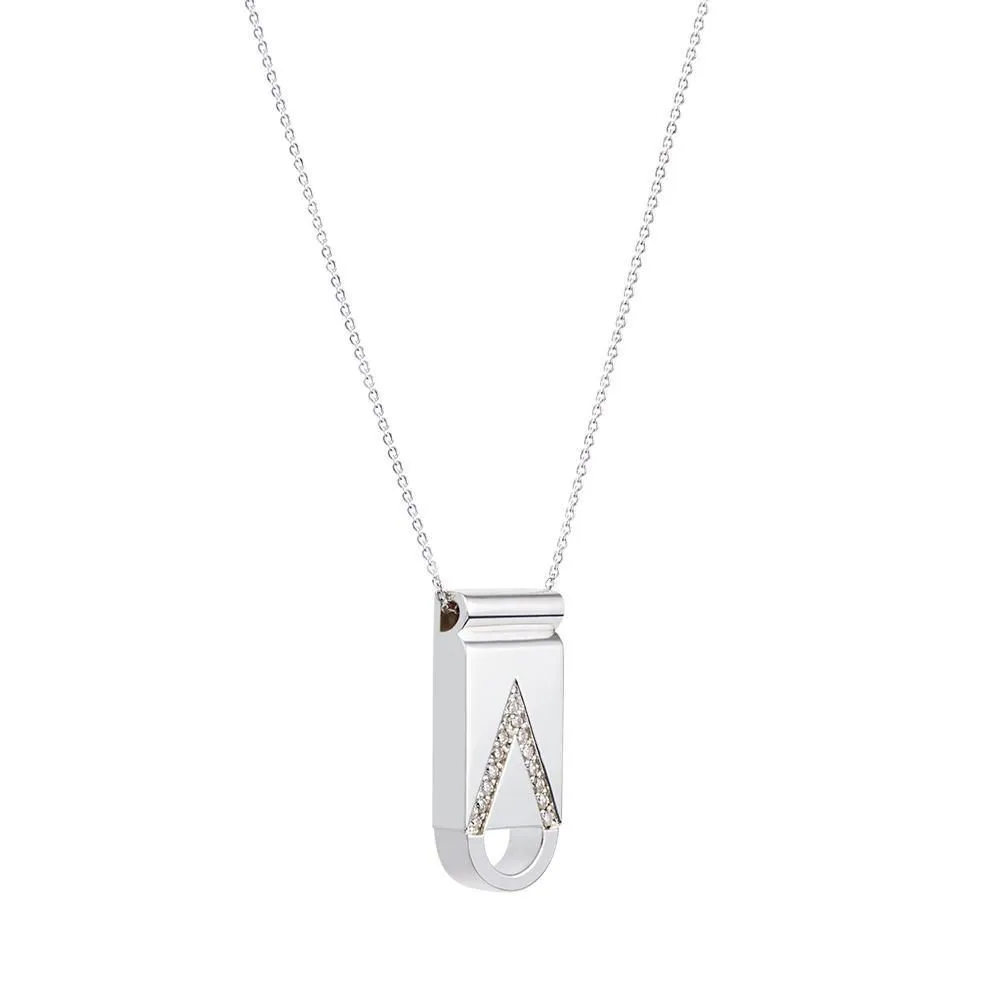 Icon Dewdrop 18K Silver & Gold Plated Necklace w. Diamond