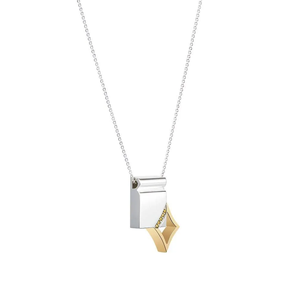 Icon Diamond Silver Necklace w. Diamond