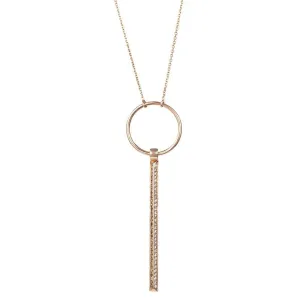 ICON FINE Drop 18K Rosegold Necklace w. Diamond