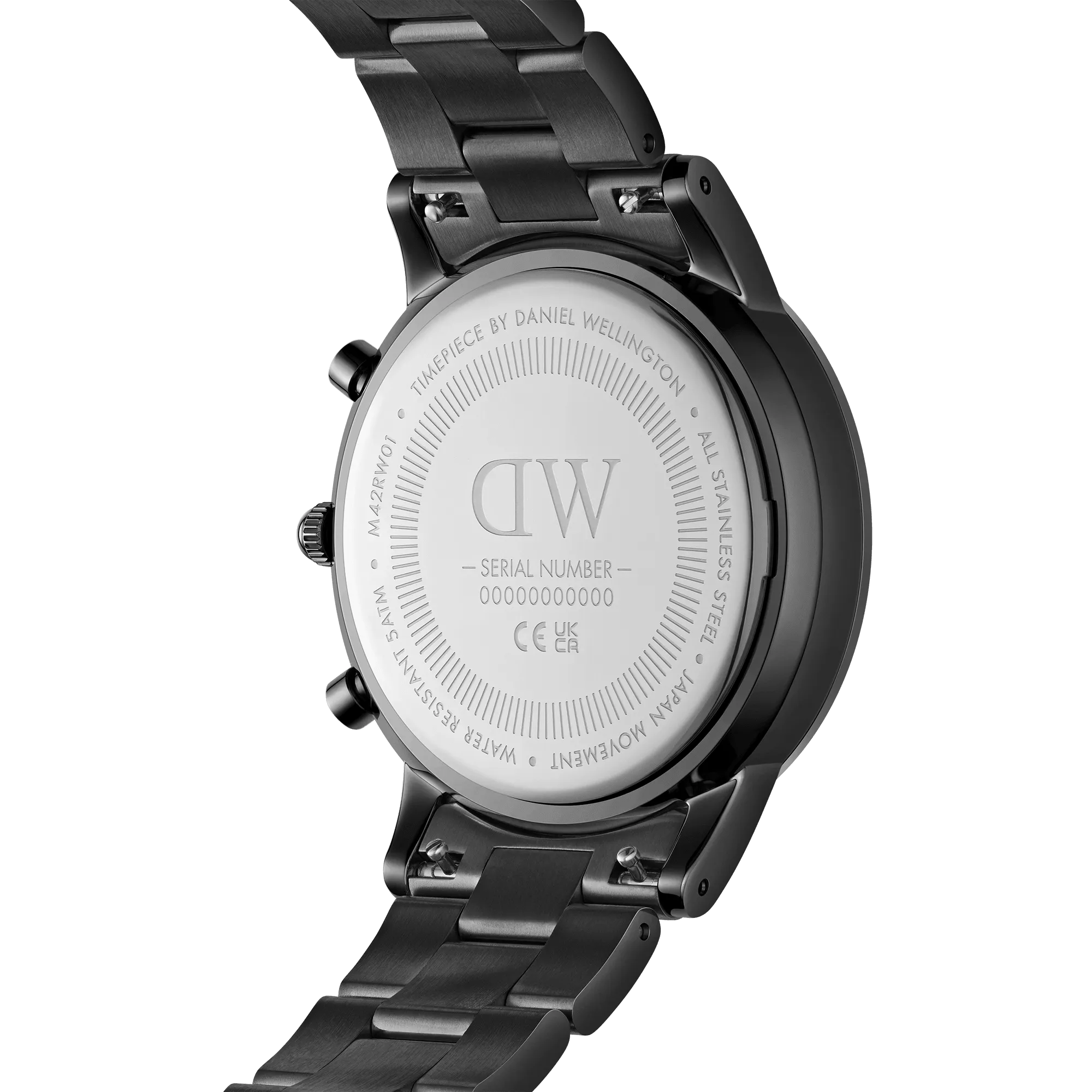 Iconic Chronograph Link Onyx B Daniel Wellington