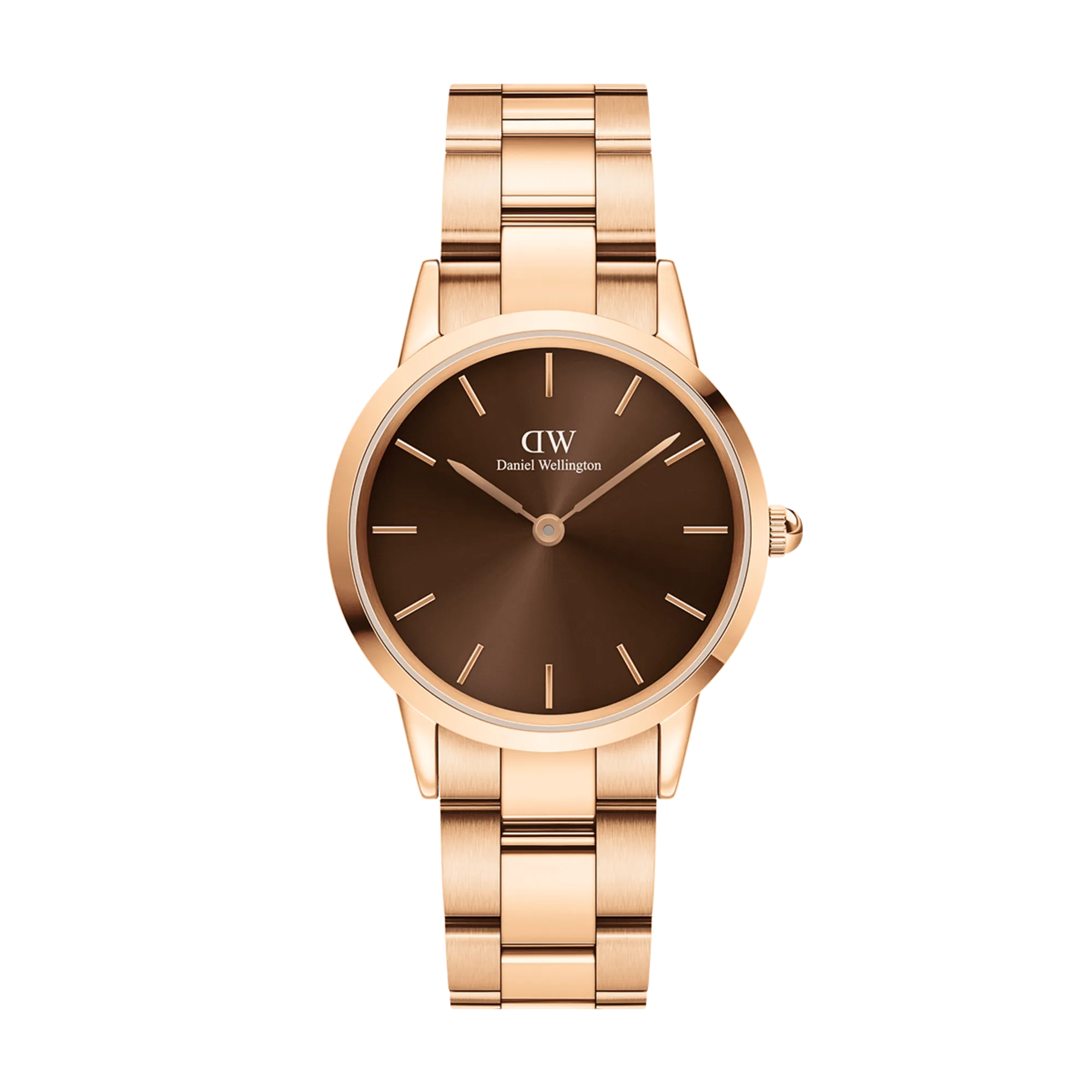 Iconic Link Amber Rose Gold Daniel Wellington