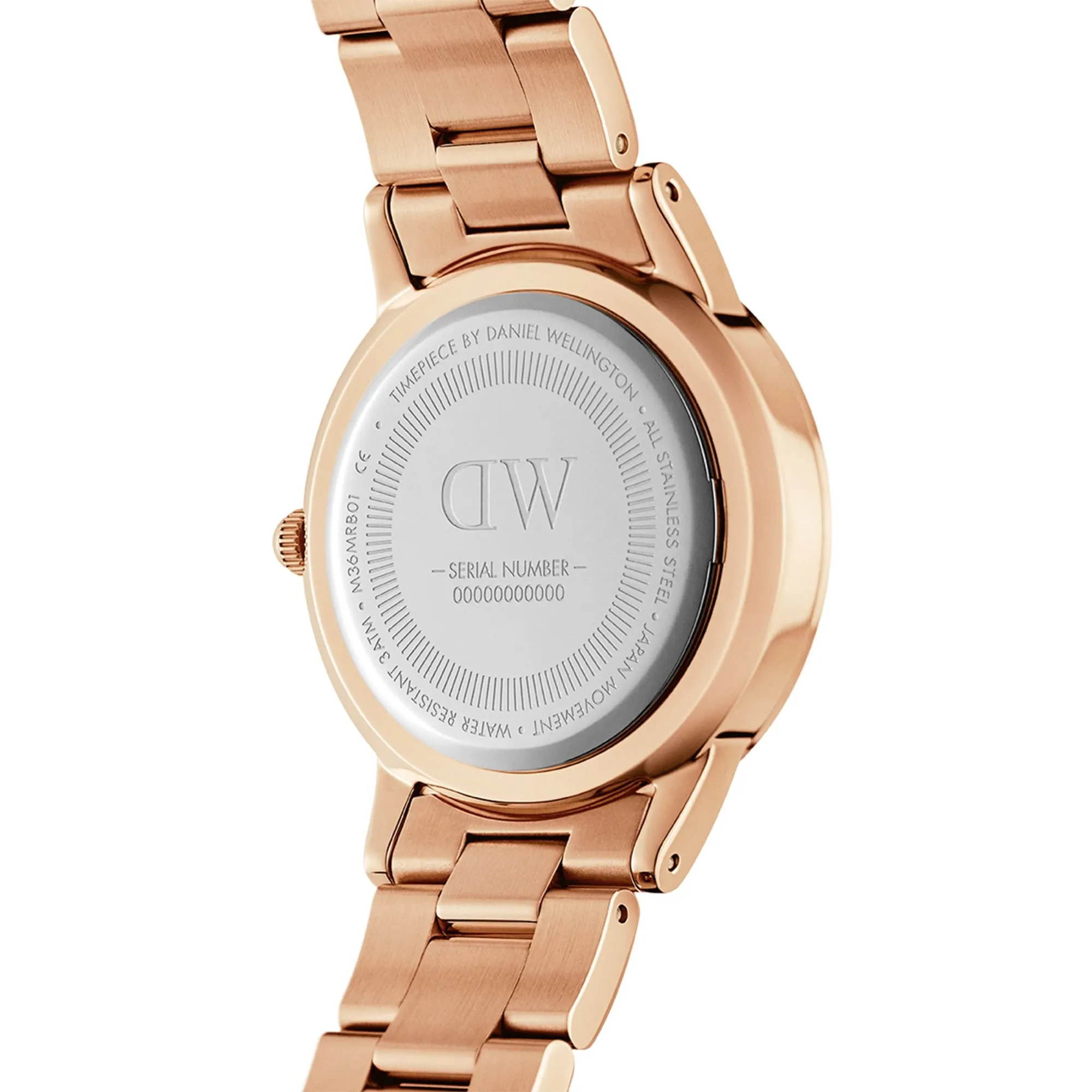 Iconic Link Amber Rose Gold Daniel Wellington