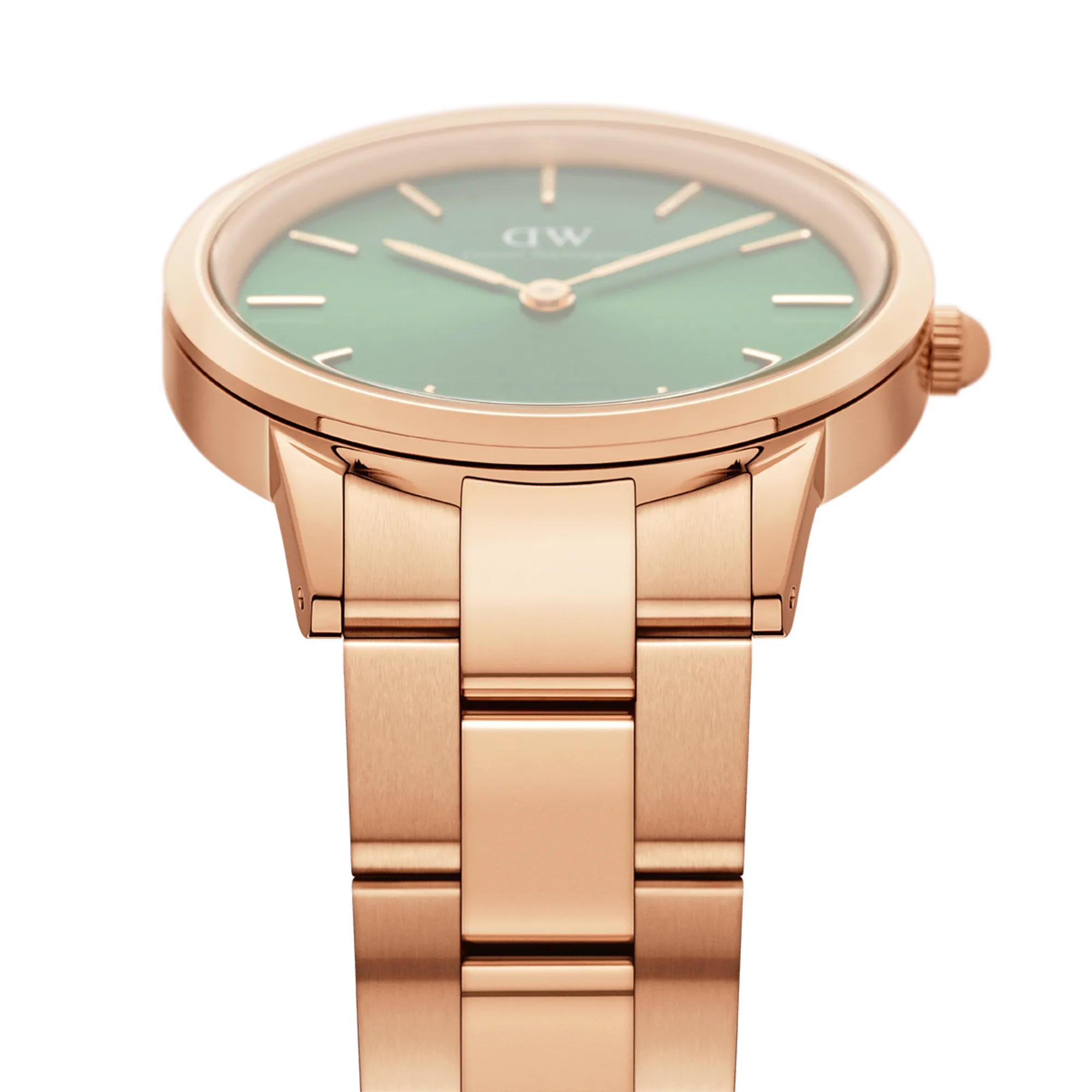 Iconic Link Emerald Rose Gold Daniel Wellington