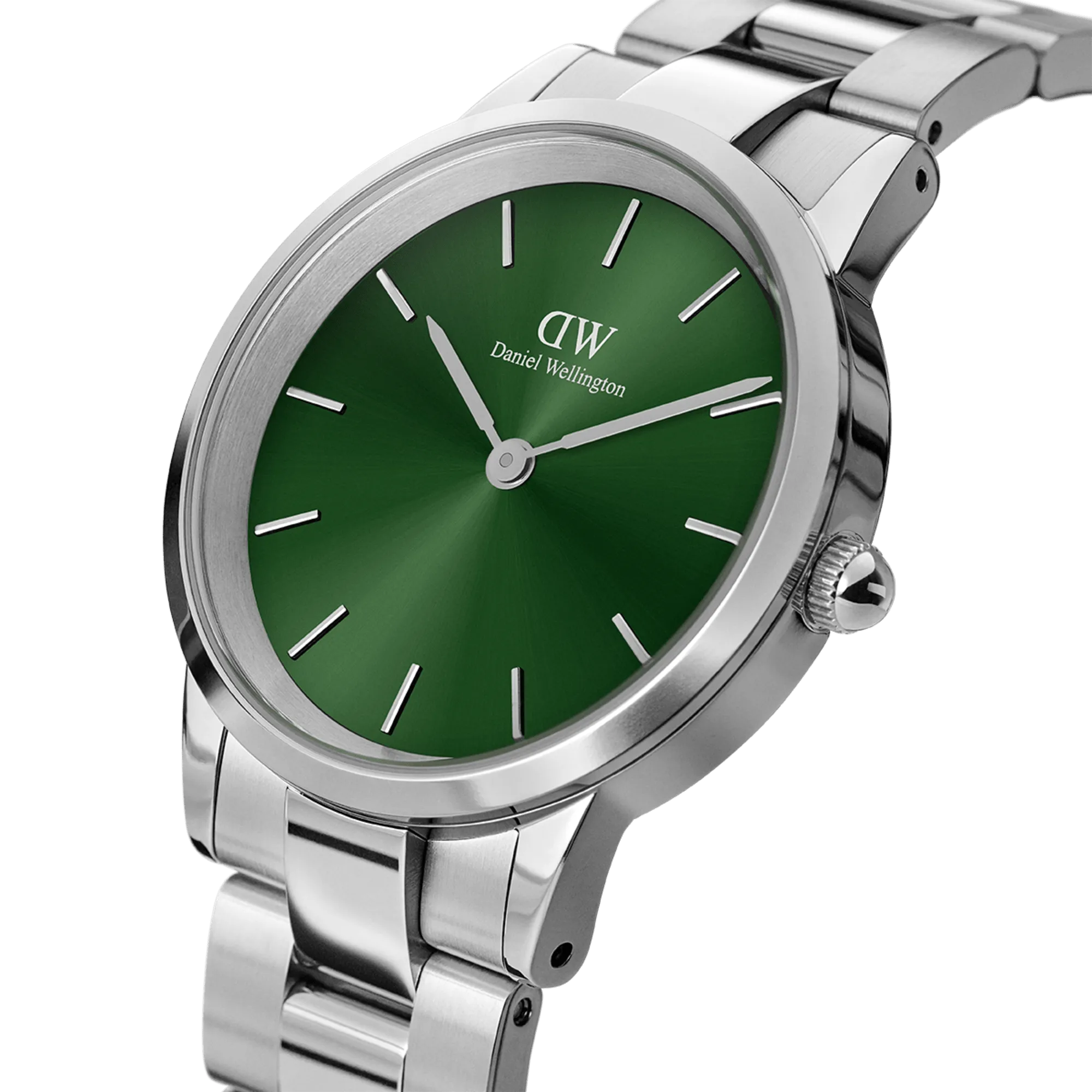 Iconic Link Emerald Silver Daniel Wellington
