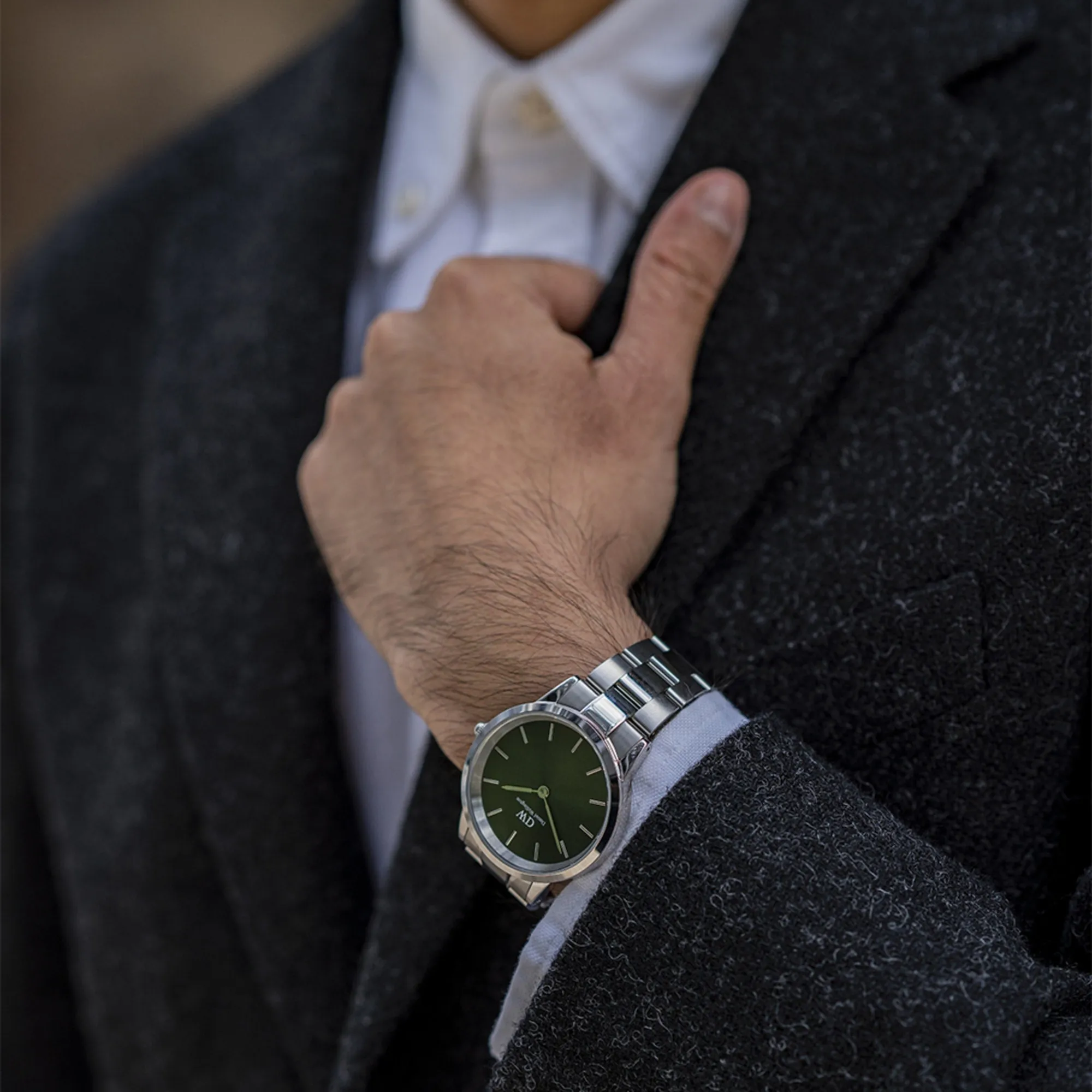 Iconic Link Emerald Silver Daniel Wellington