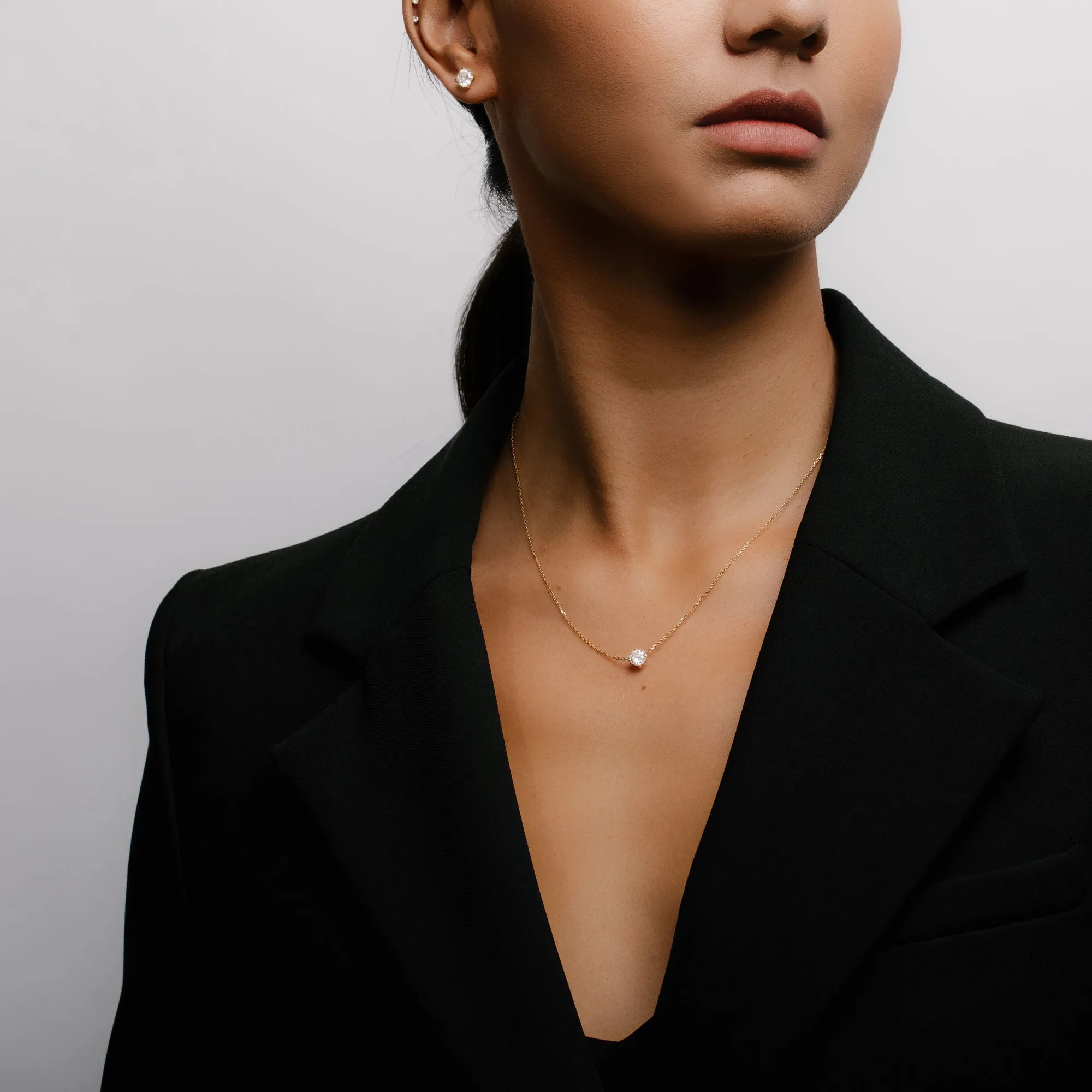Iconic Octavia 14K Whitegold Necklace w. Lab-Grown Diamonds, 0.75 ct.