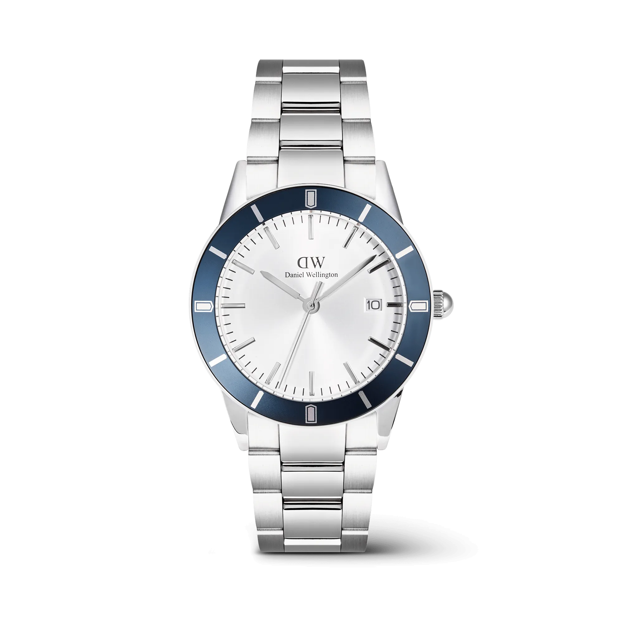 Iconic Paradigma Link Blue Bezel Silver Daniel Wellington