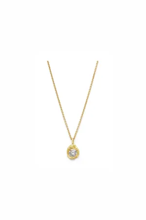 Iman 0.20ct 18K Gold Necklace w. Diamond
