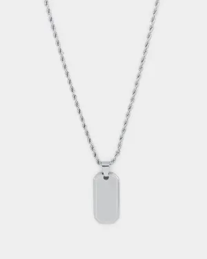 INFRA Tab Pendant Necklace Stainless Steel