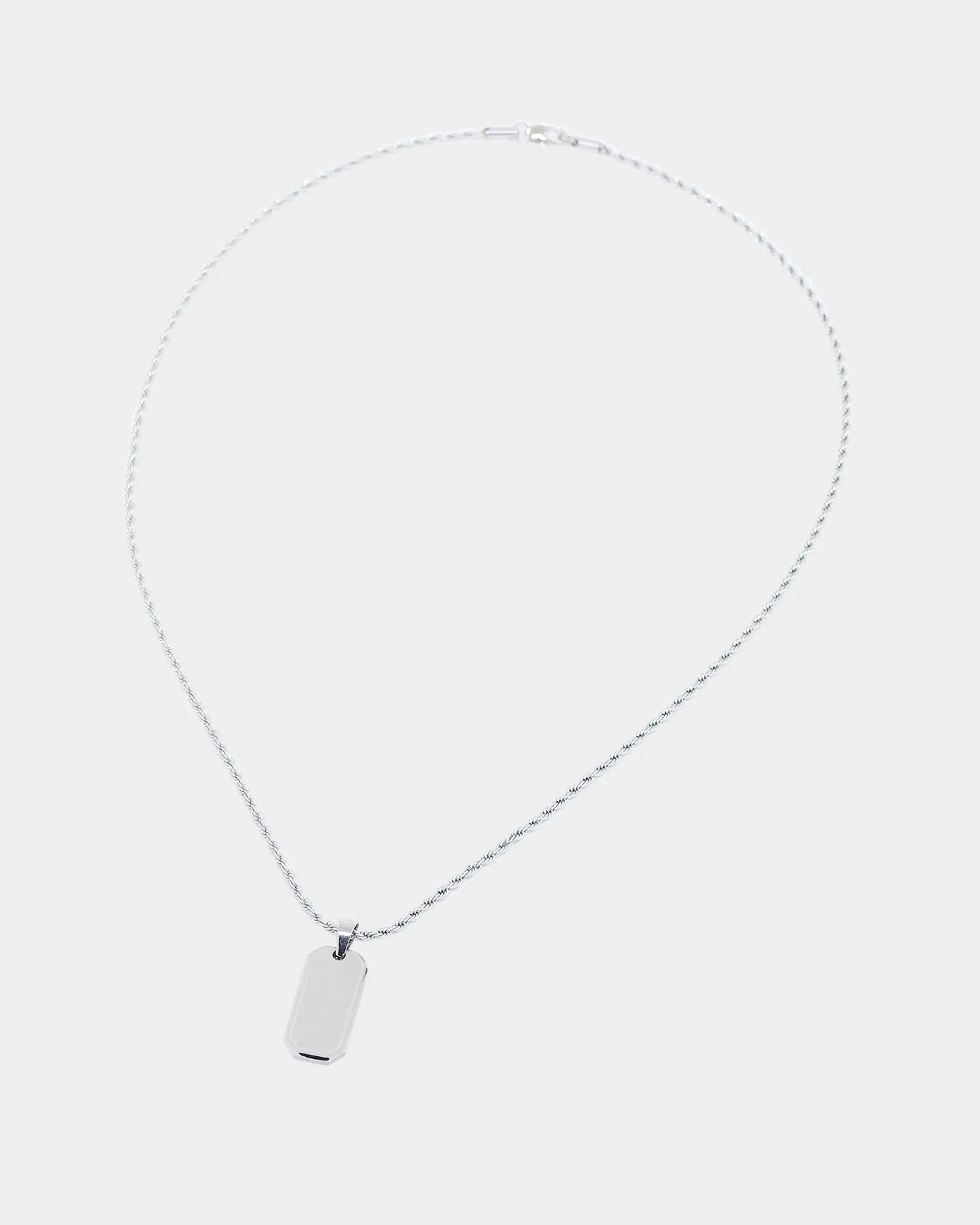 INFRA Tab Pendant Necklace Stainless Steel
