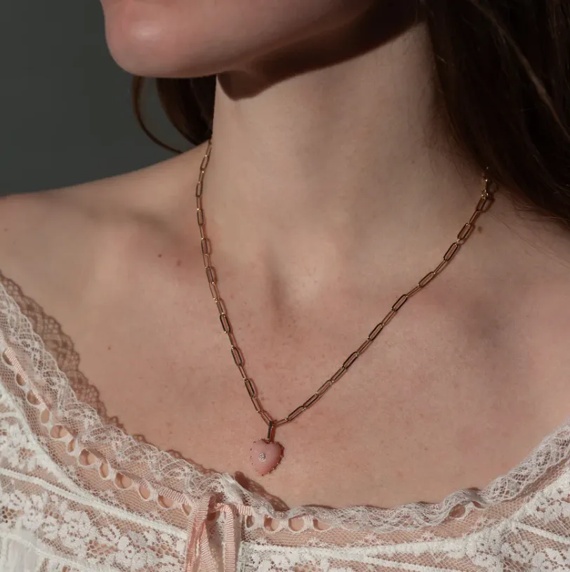 Isabel Pink Opal Necklace
