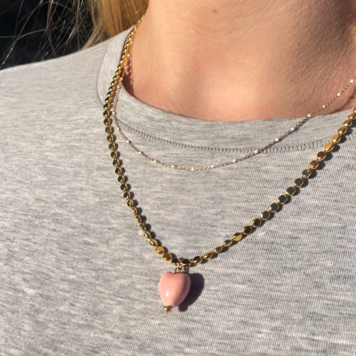 Italian Heart Charm Necklace