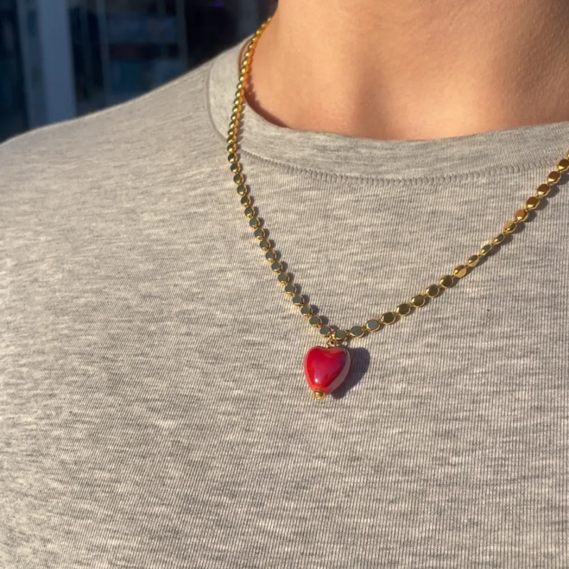 Italian Heart Charm Necklace