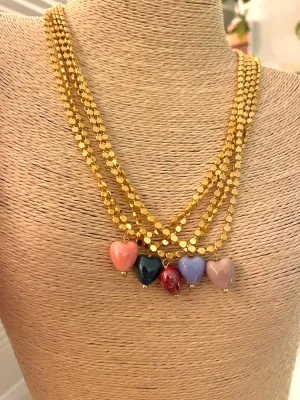 Italian Heart Charm Necklace