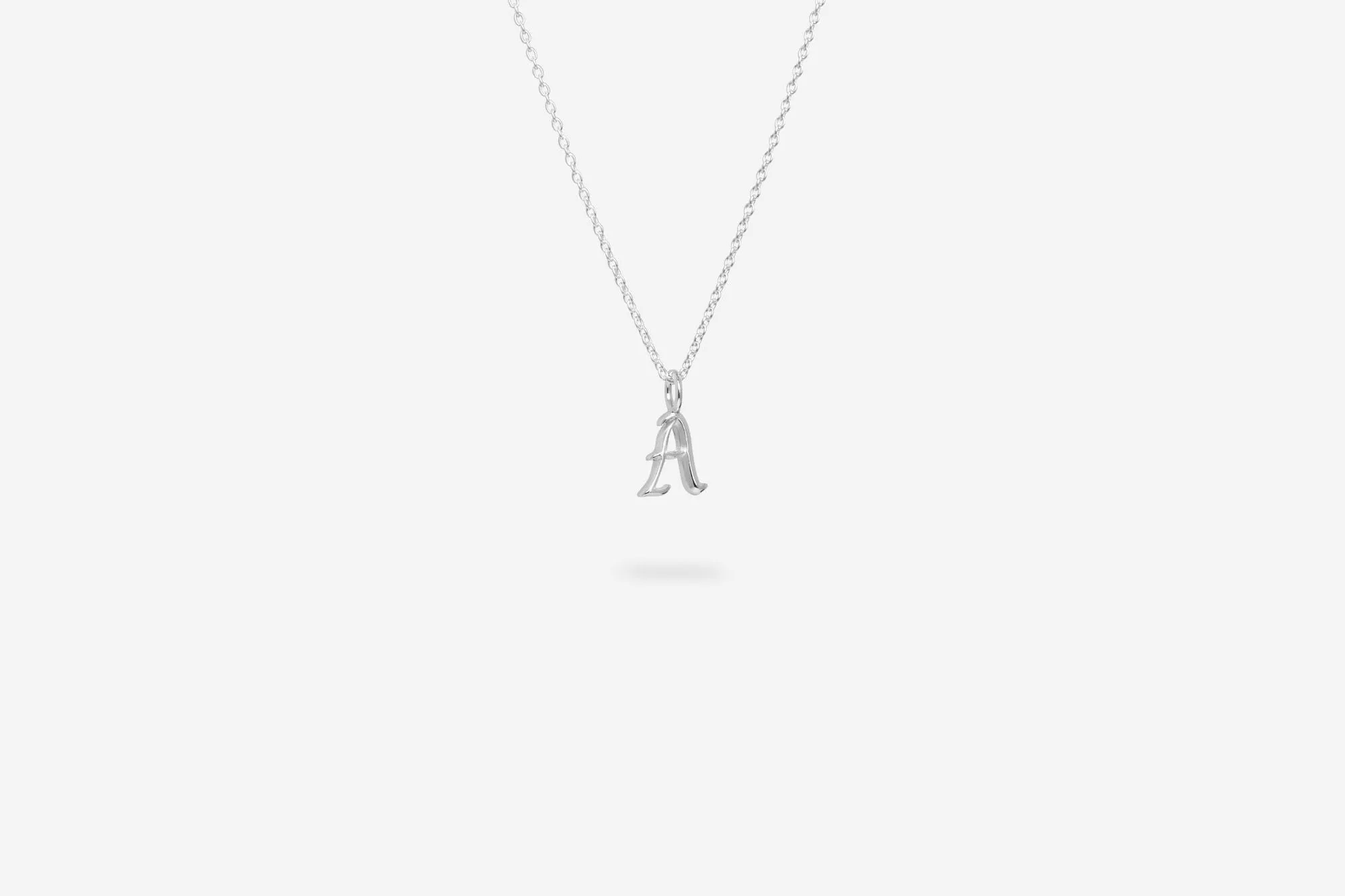 IX A Letter Silver Pendant