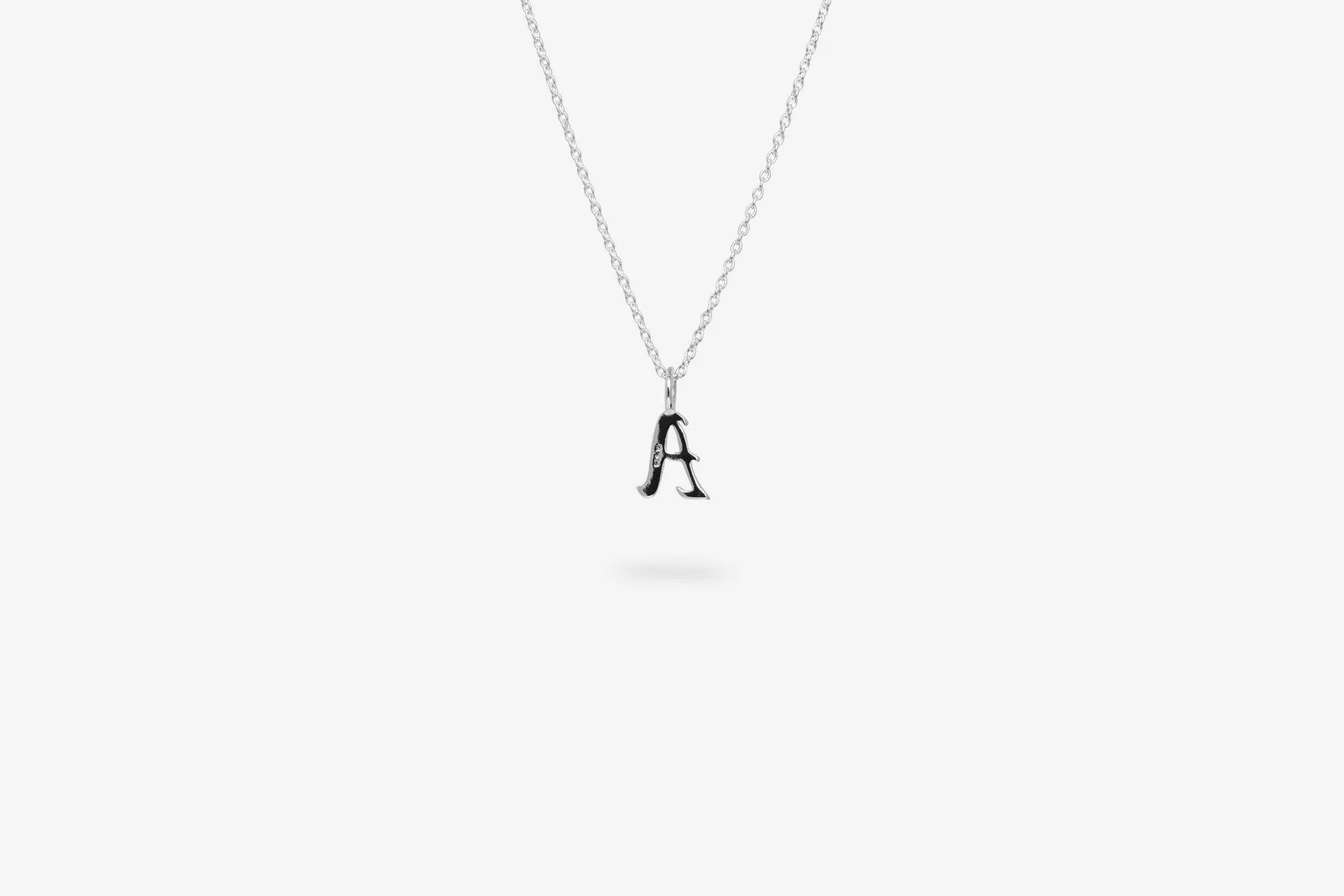IX A Letter Silver Pendant