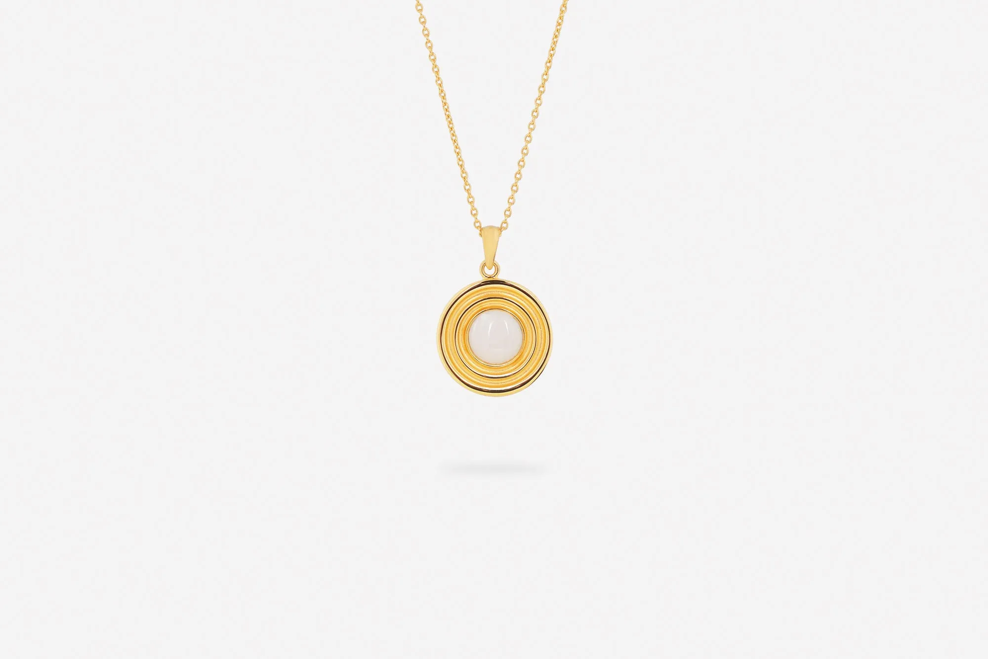 IX Anker 22K Gold Plated Pendant w. Moonstone