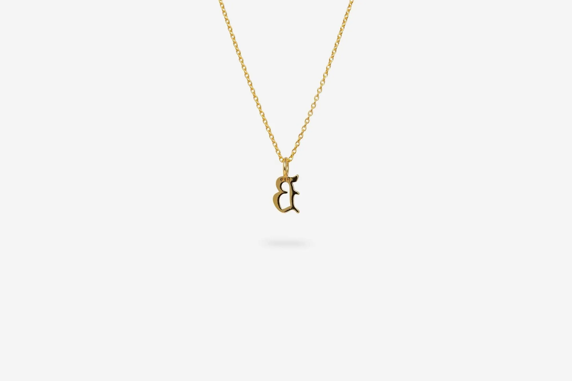 IX B Letter 22K Gold Plated Pendant