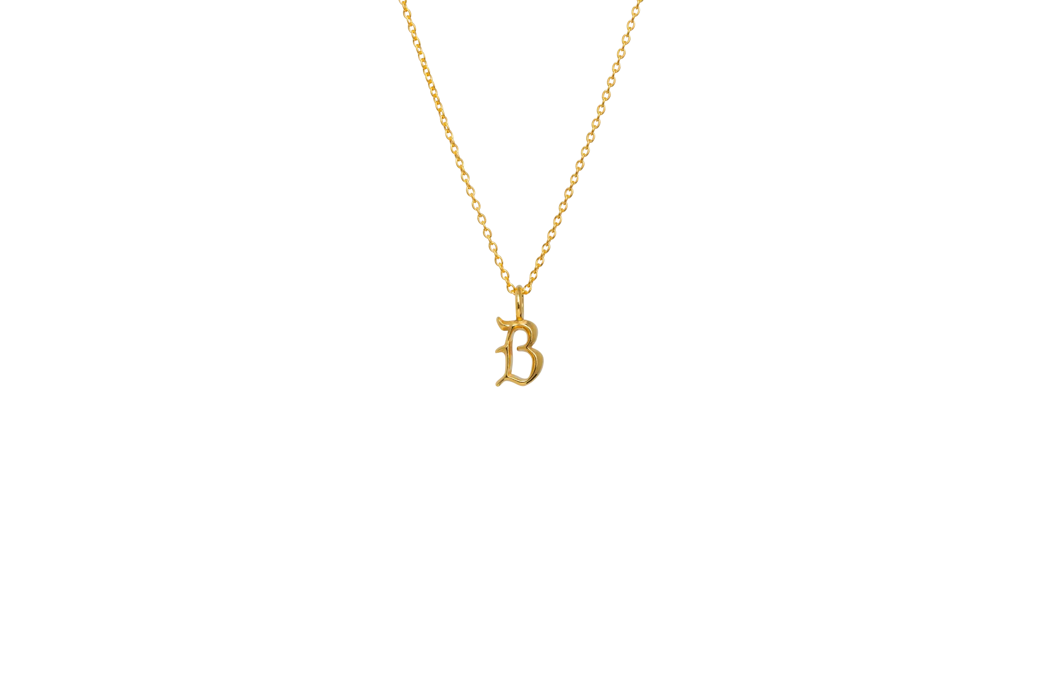 IX B Letter 22K Gold Plated Pendant
