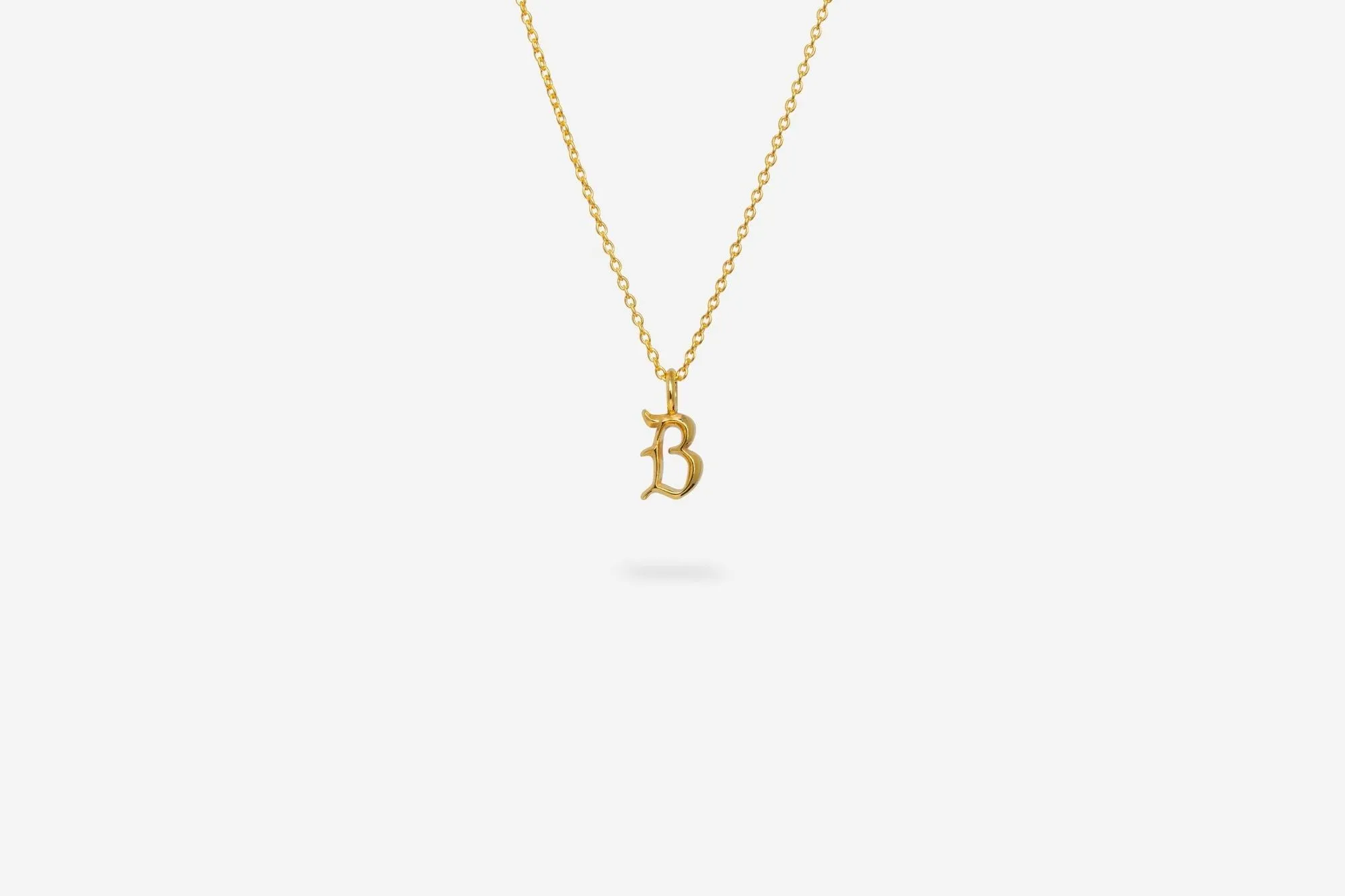 IX B Letter 22K Gold Plated Pendant