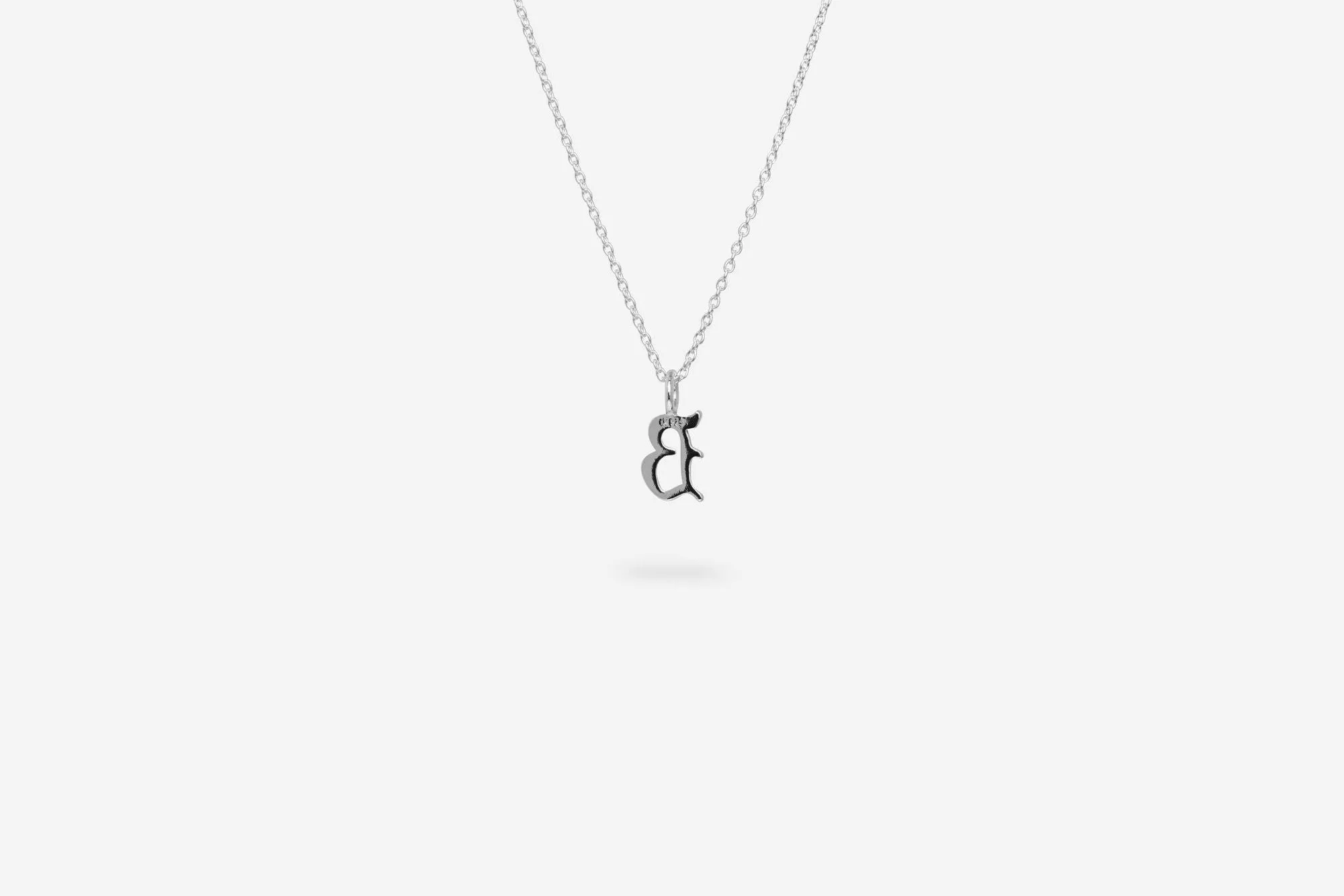 IX B Letter Silver Pendant