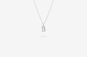 IX B Letter Silver Pendant