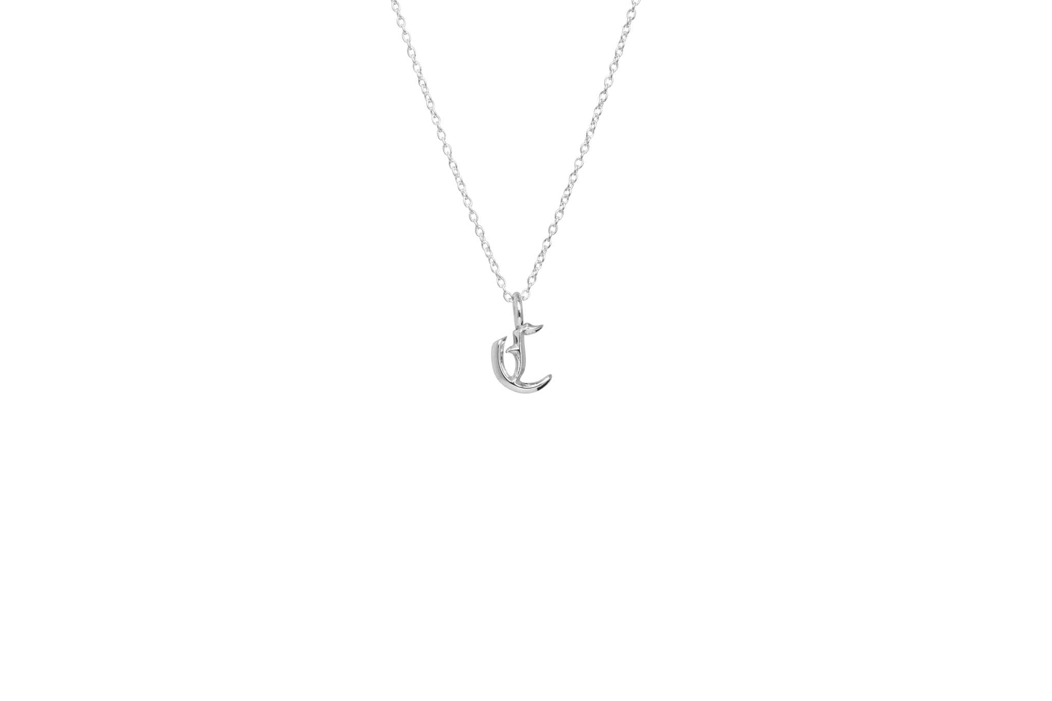 IX C Letter Silver Pendant
