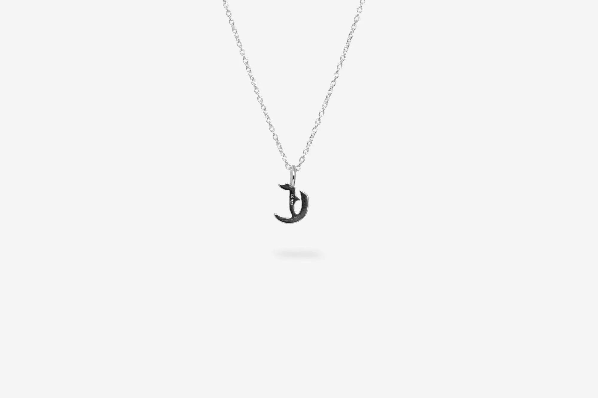 IX C Letter Silver Pendant