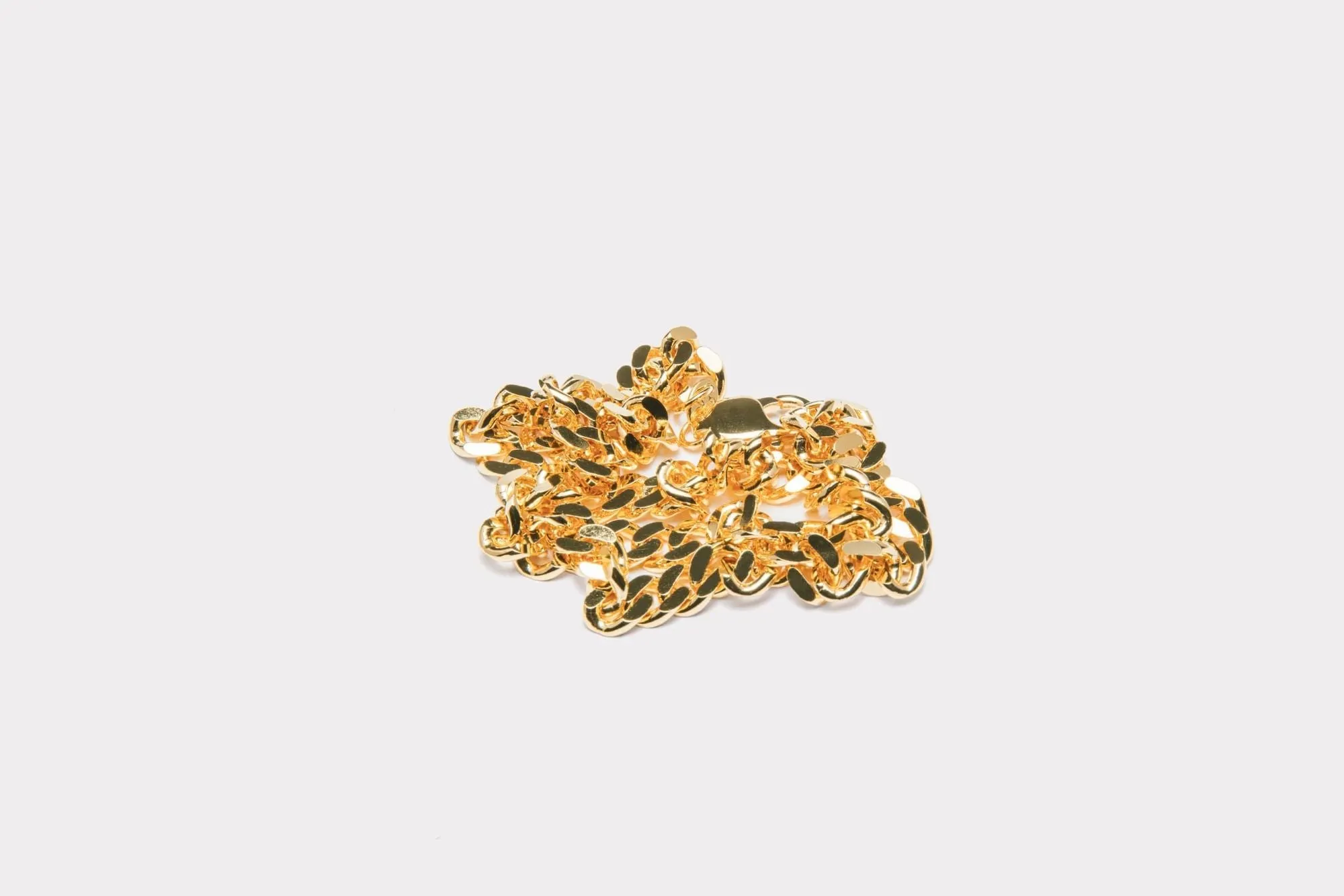 IX Chunky Curb Gold Plated Necklace