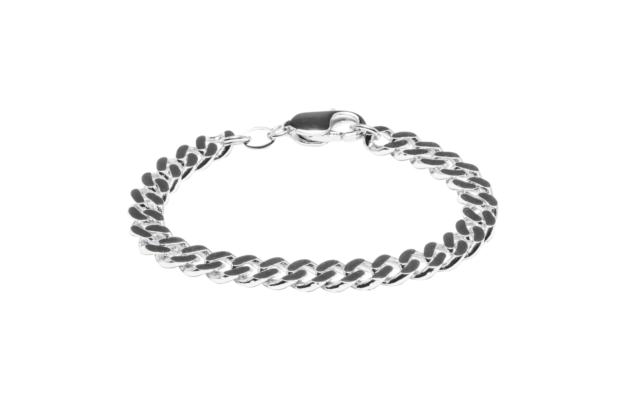IX Chunky Curb Silver Bracelet